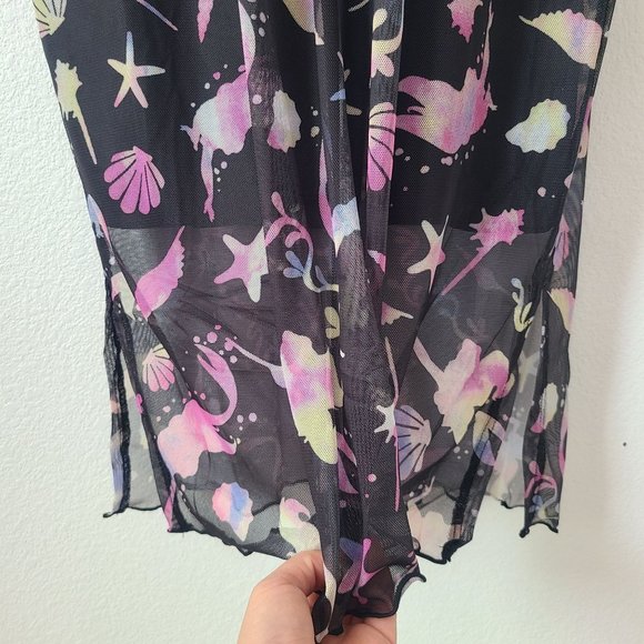 Torrid Disney The Little Mermaid Midi Mesh T Shirt Dress Plus Size 3X Black - Picture 4 of 7